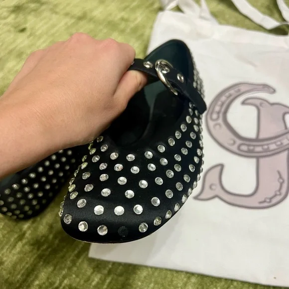 Reformation Black Studded Flats - Picture 4 of 5